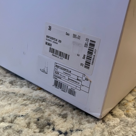 Neon BALMAIN high top logo sneakers - Picture 4 of 8